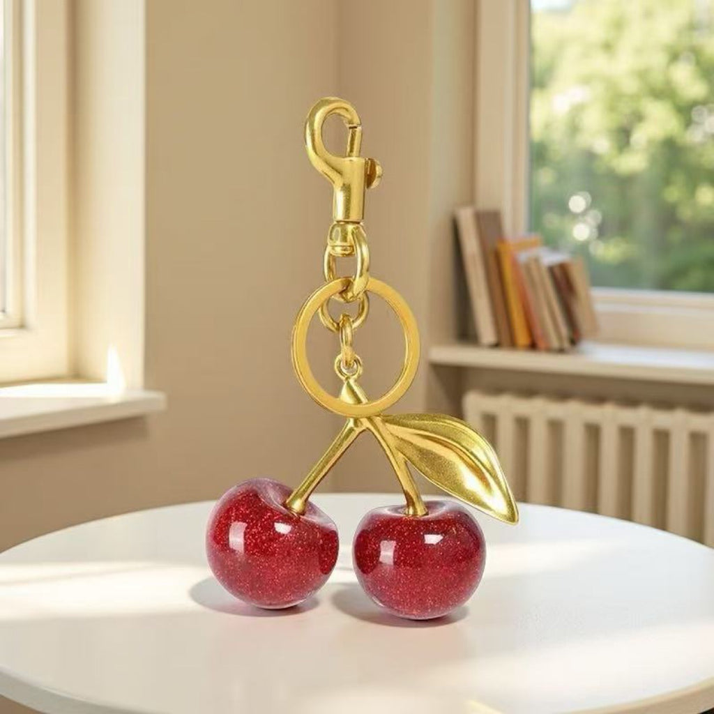 Coach Cherry Keychain Bag Charm - Red cherry