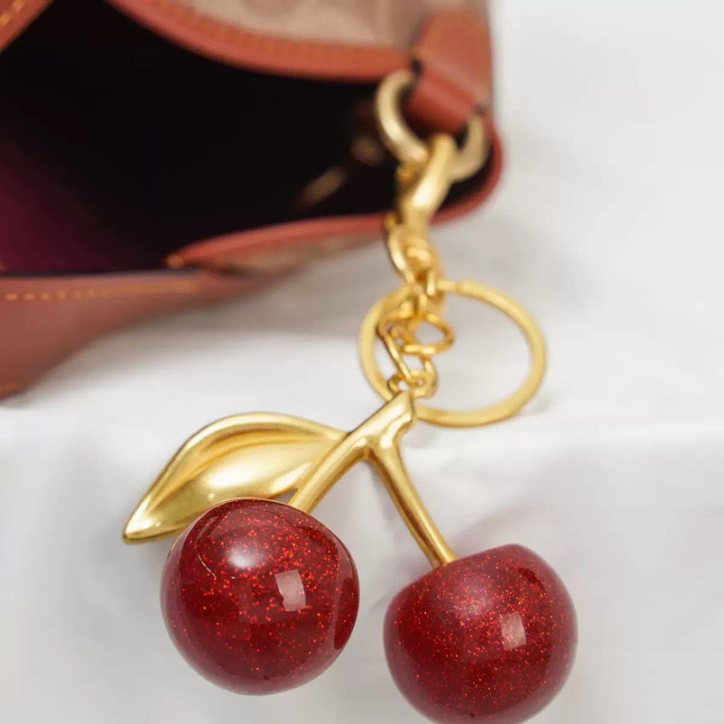 Coach Cherry Keychain Bag Charm - Red cherry